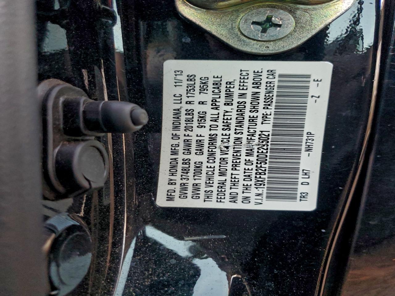 2013 HONDA CIVIC LX photo 12