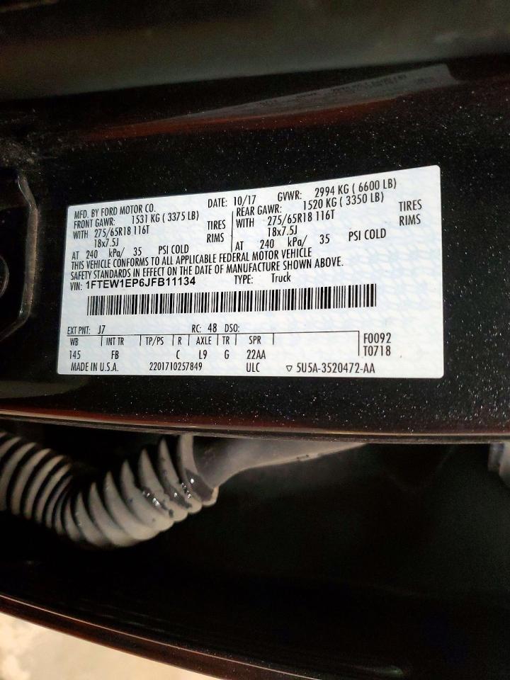 2018 FORD F150 SUPERCREW photo 12