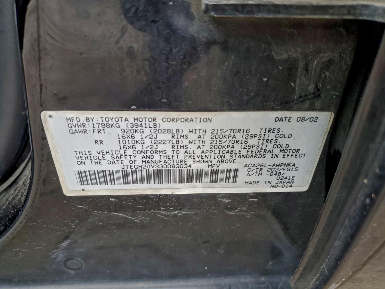 2003 TOYOTA RAV4 photo 12