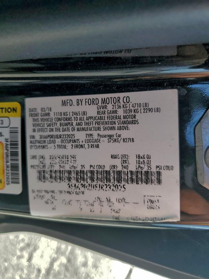 2018 FORD FUSION TITANIUM/PLATINUM HEV photo 25