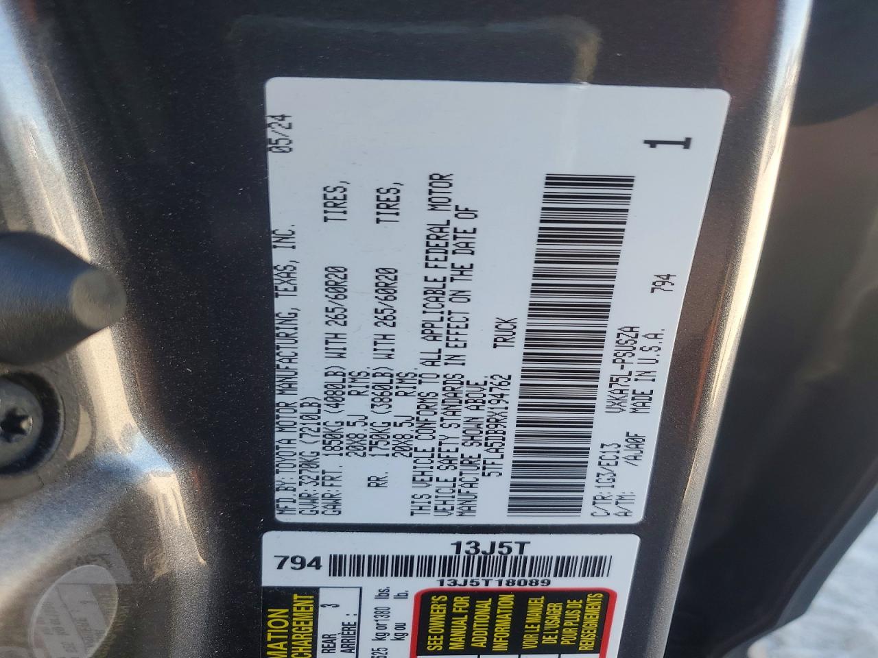 2024 TOYOTA TUNDRA SR5 photo 12
