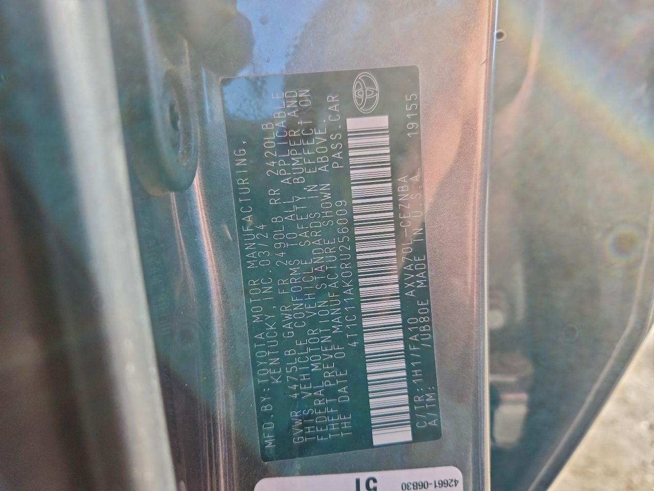 2024 TOYOTA CAMRY LE photo 13