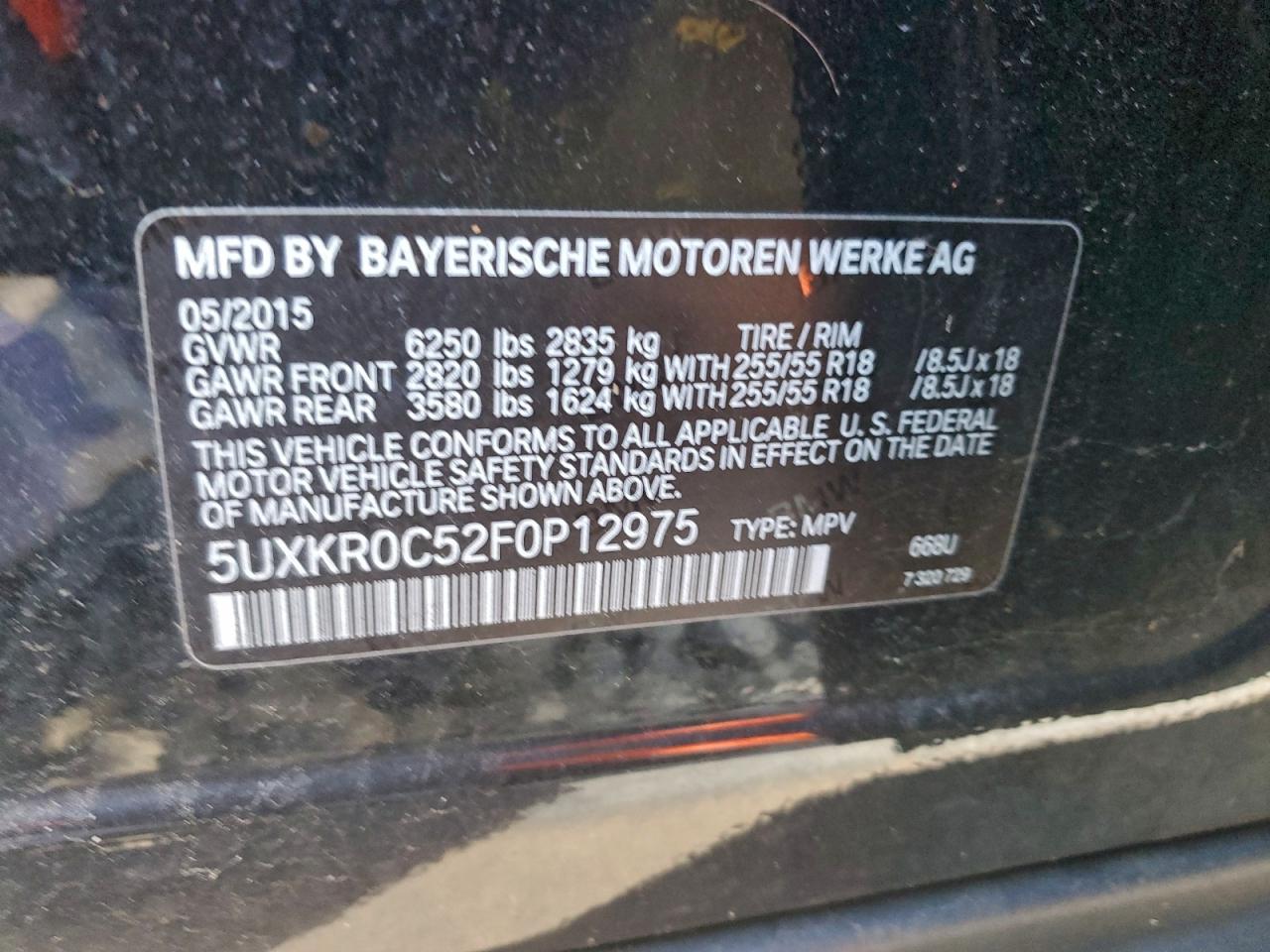 2015 BMW X5 XDRIVE35I photo 13