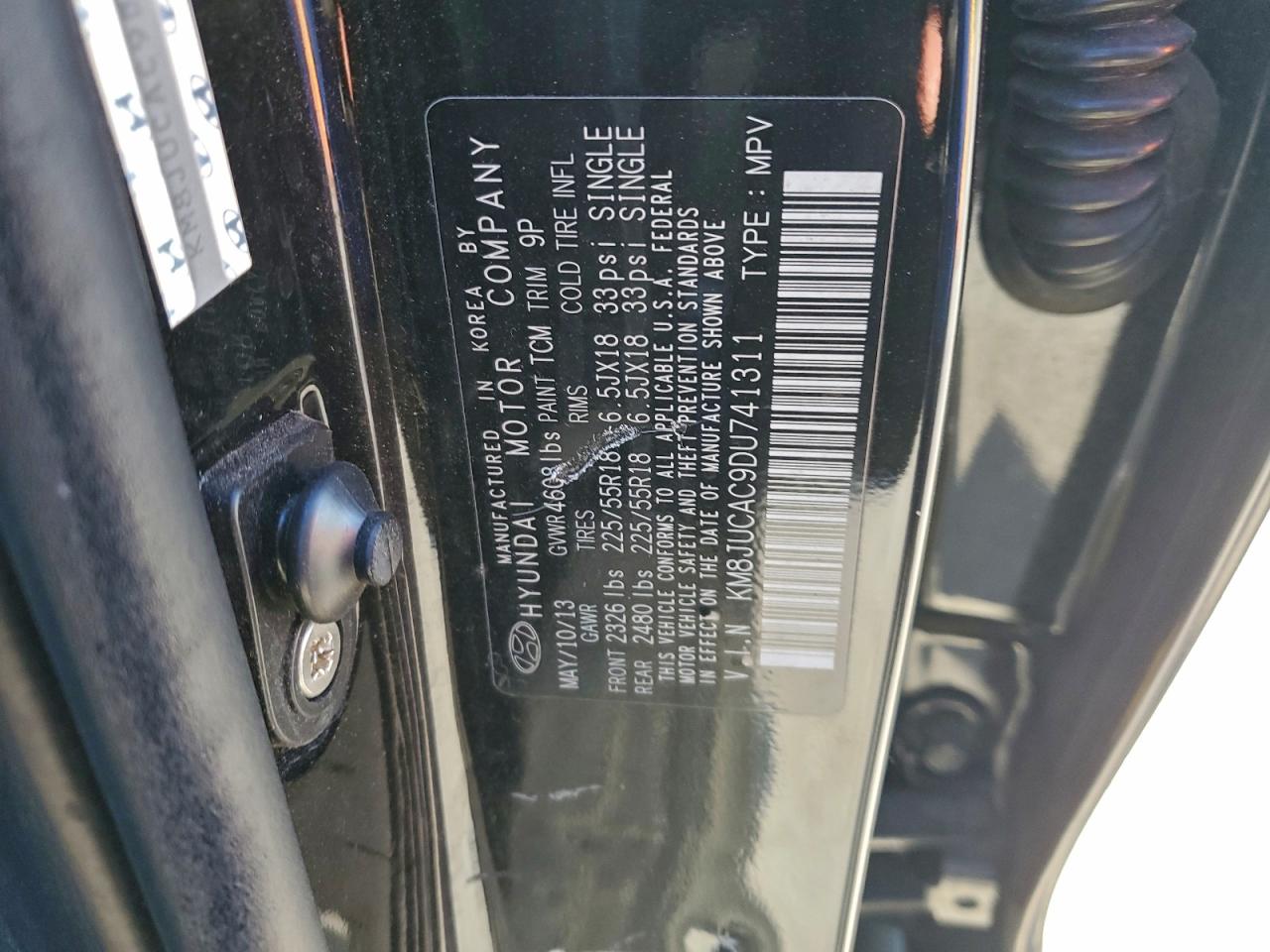 2013 HYUNDAI TUCSON GLS photo 13