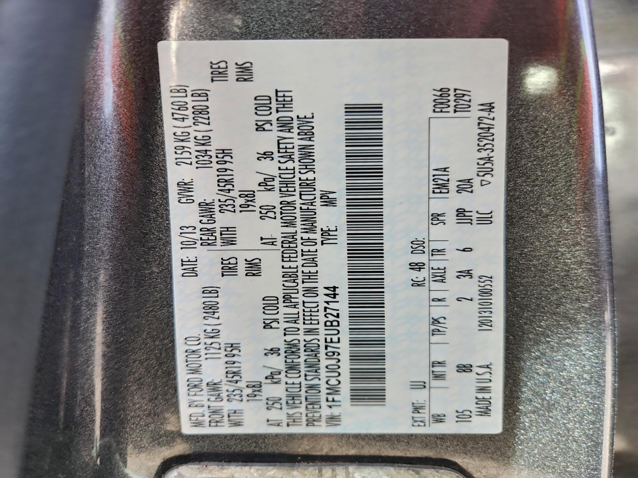 2014 FORD ESCAPE TITANIUM photo 13