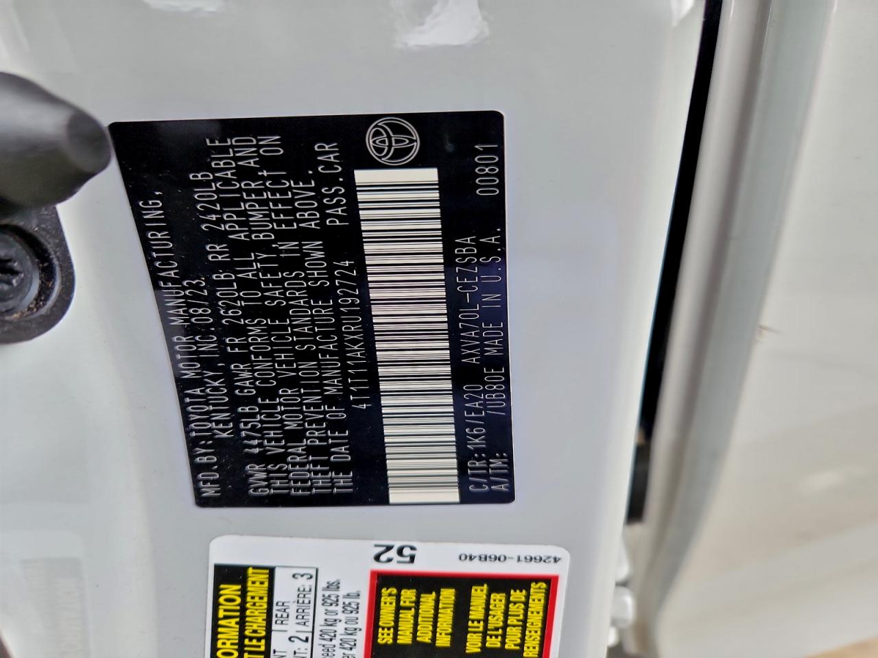 2024 TOYOTA CAMRY SE NIGHT SHADE photo 12
