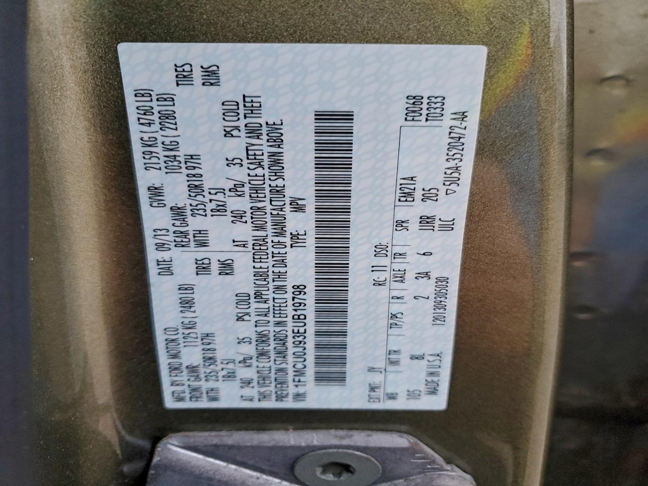 2014 FORD ESCAPE TITANIUM photo 14