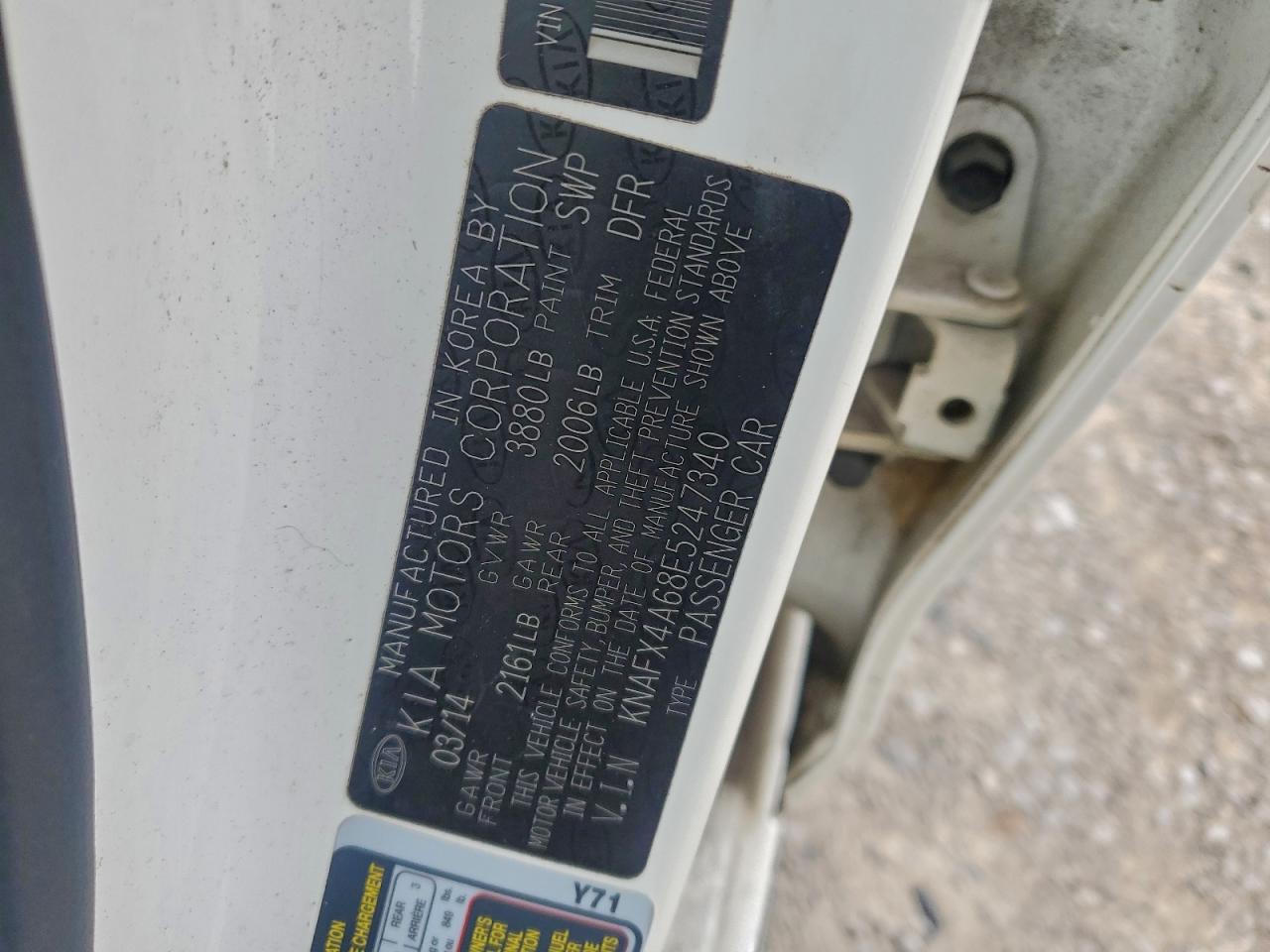 2014 KIA FORTE LX photo 12