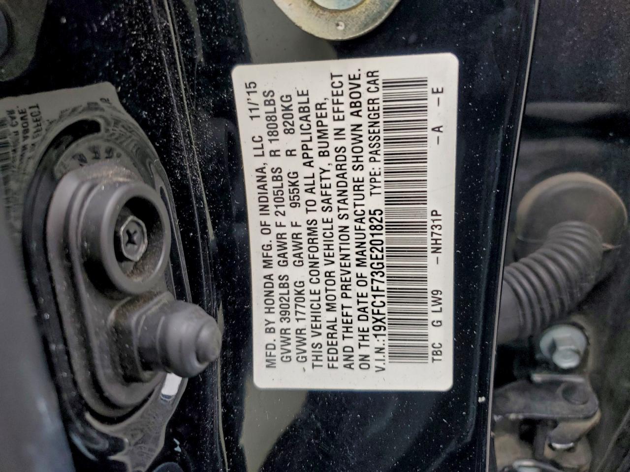 2016 HONDA CIVIC EXL photo 13