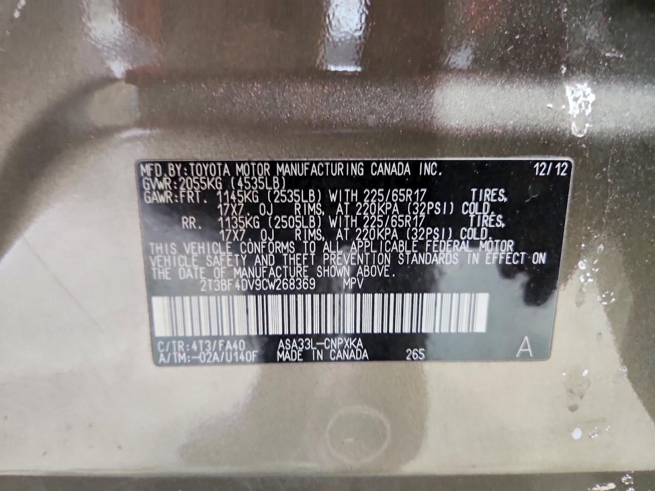 2012 TOYOTA RAV4 photo 13