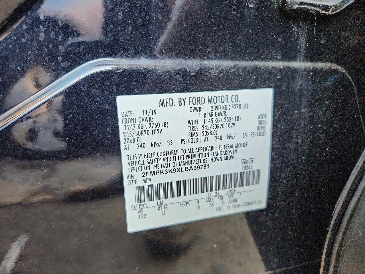2020 FORD EDGE TITANIUM photo 12