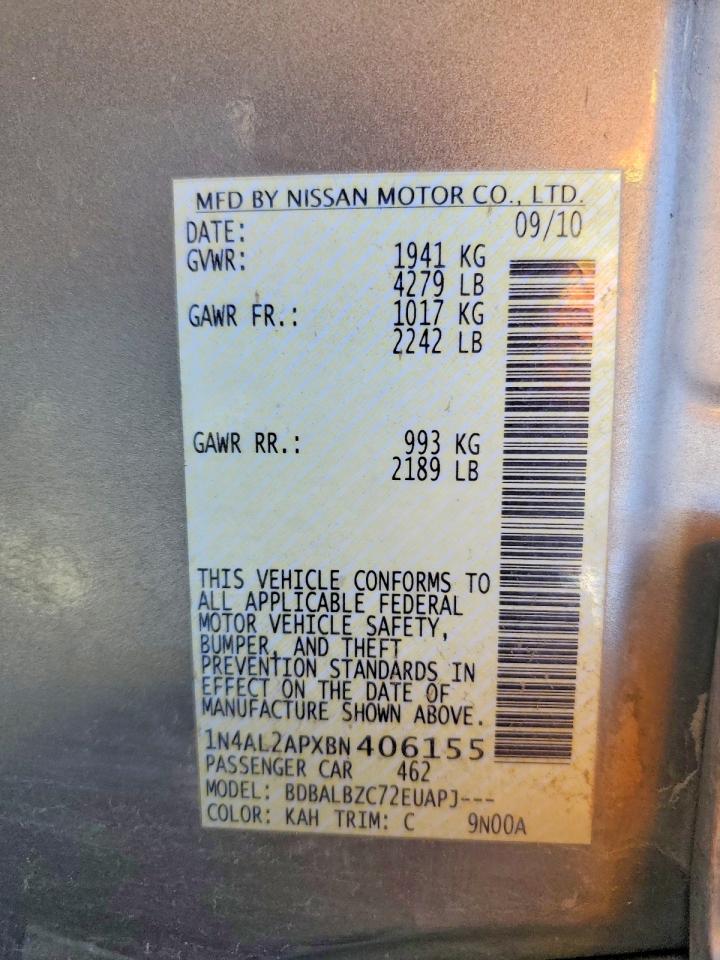 2011 NISSAN ALTIMA BASE photo 12