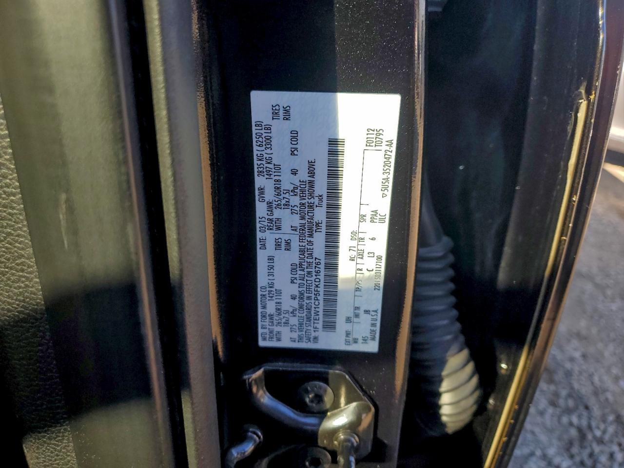 2015 FORD F150 SUPERCREW photo 12