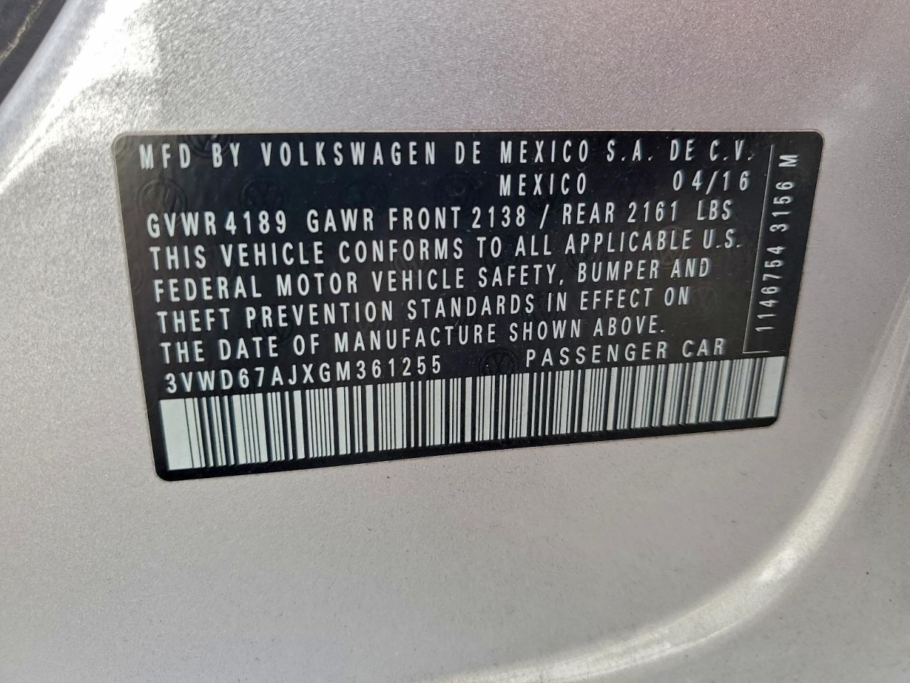 2016 VOLKSWAGEN JETTA SE photo 23