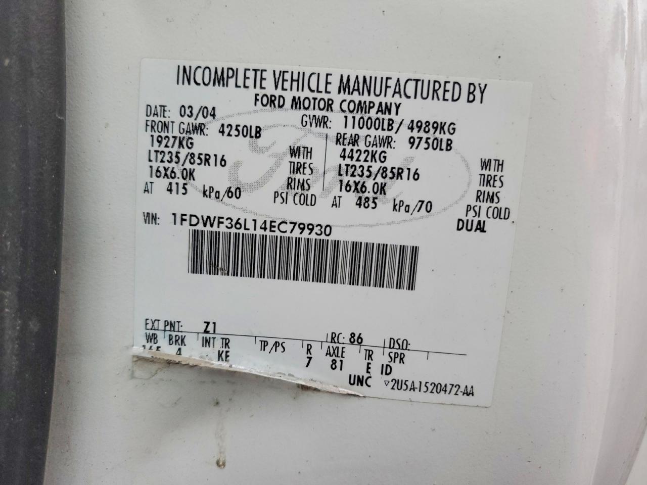 2004 FORD F350 SUPER DUTY photo 12