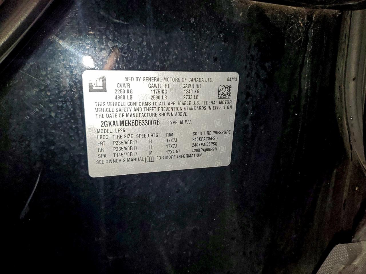 2013 GMC TERRAIN SLE photo 13