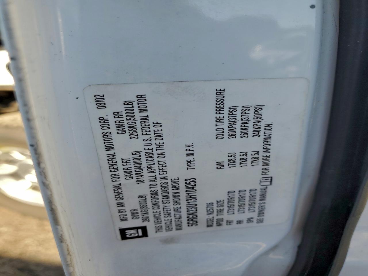 2003 HUMMER H2 photo 13