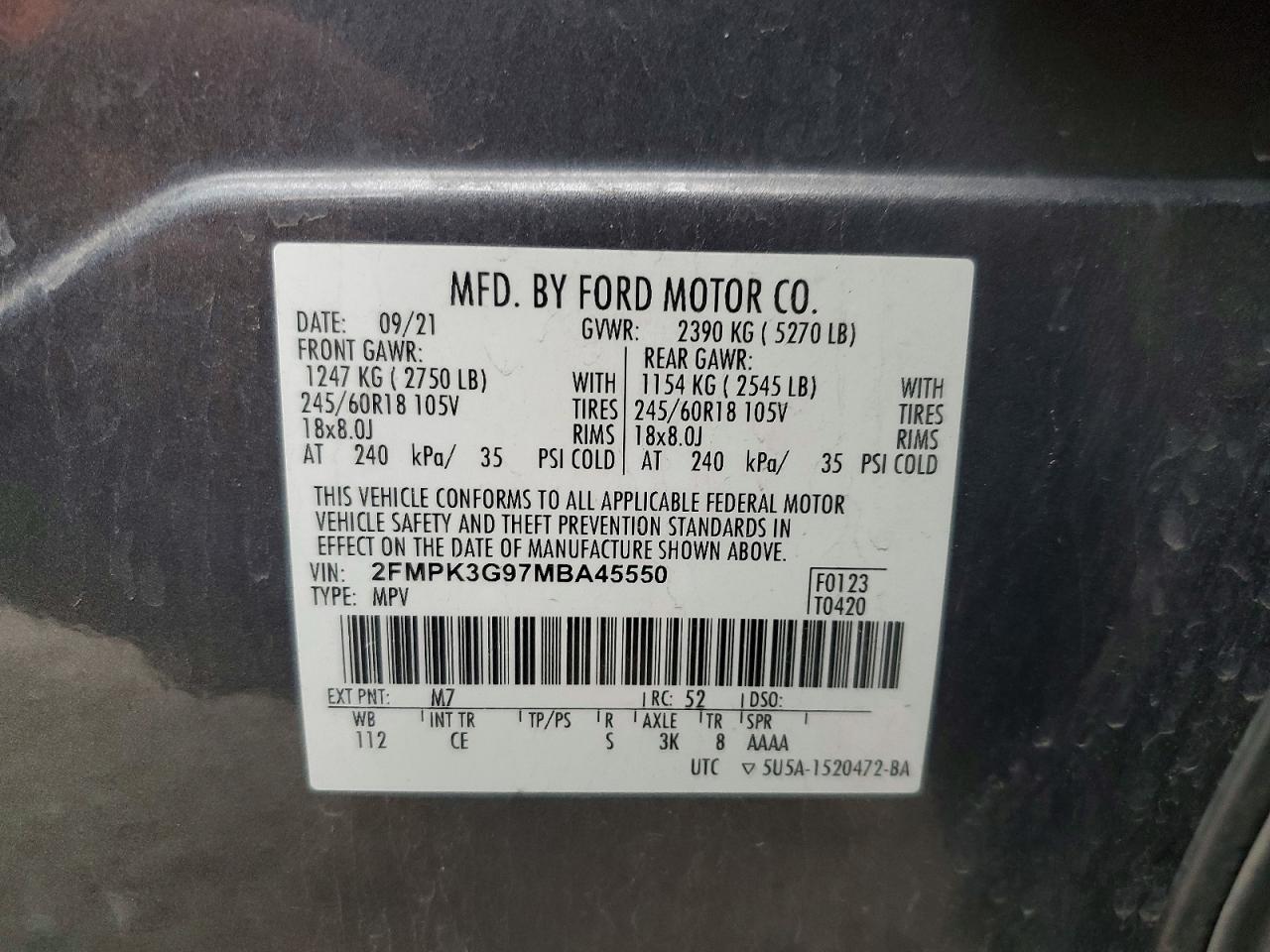 2021 FORD EDGE SE photo 13