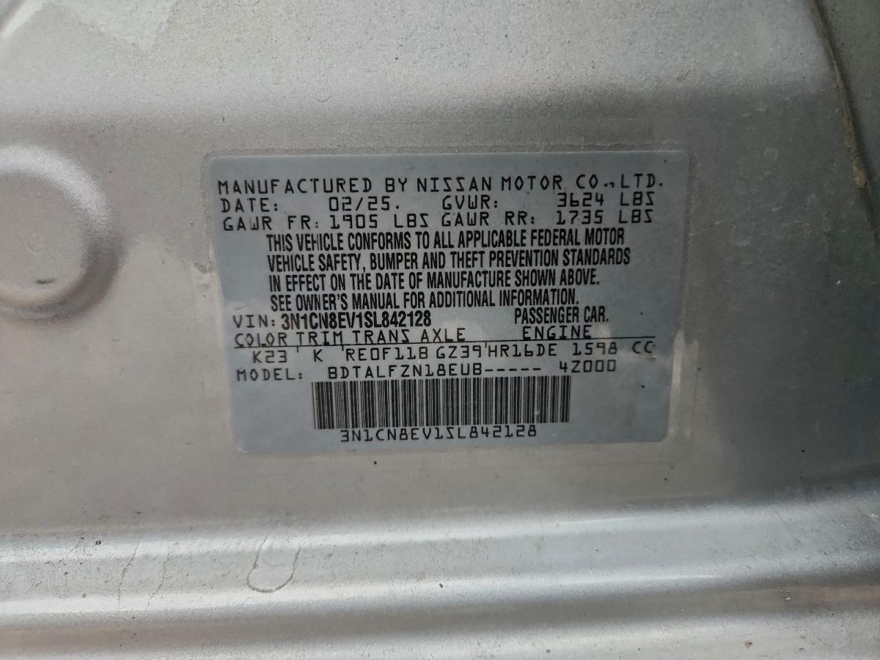 2025 NISSAN VERSA SV photo 13
