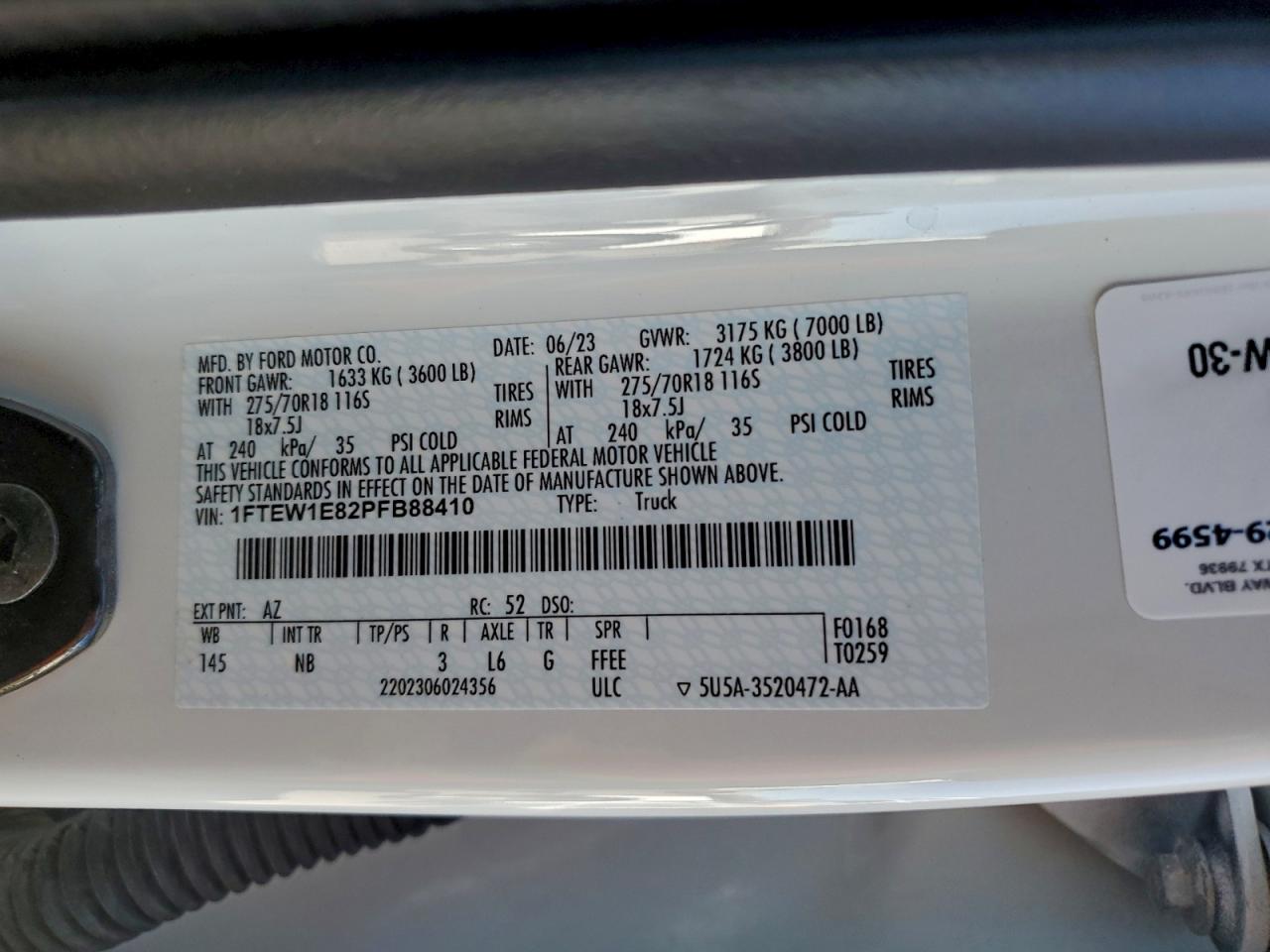 2023 FORD F150 SUPERCREW photo 12
