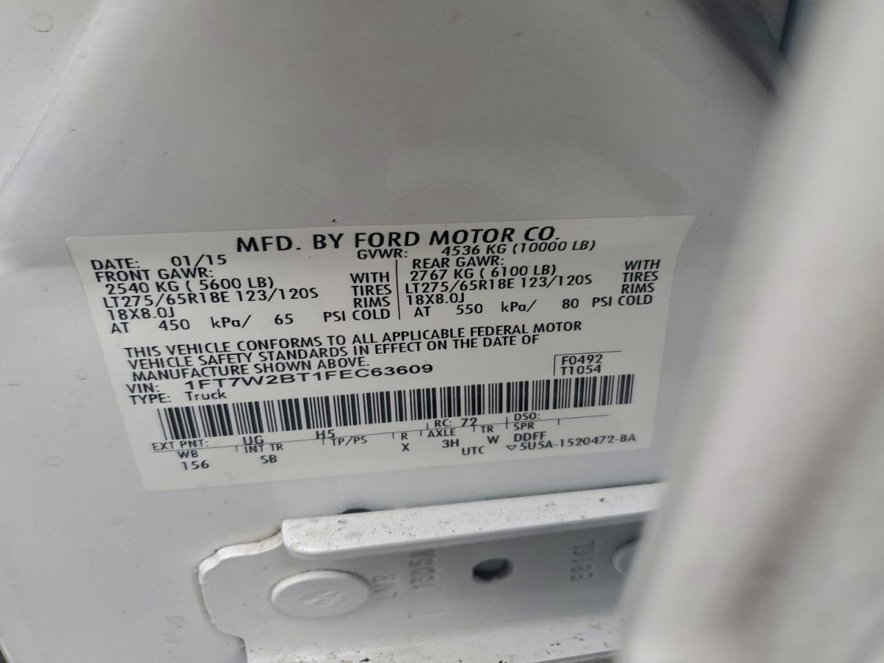 2015 FORD F250 SUPER DUTY photo 12