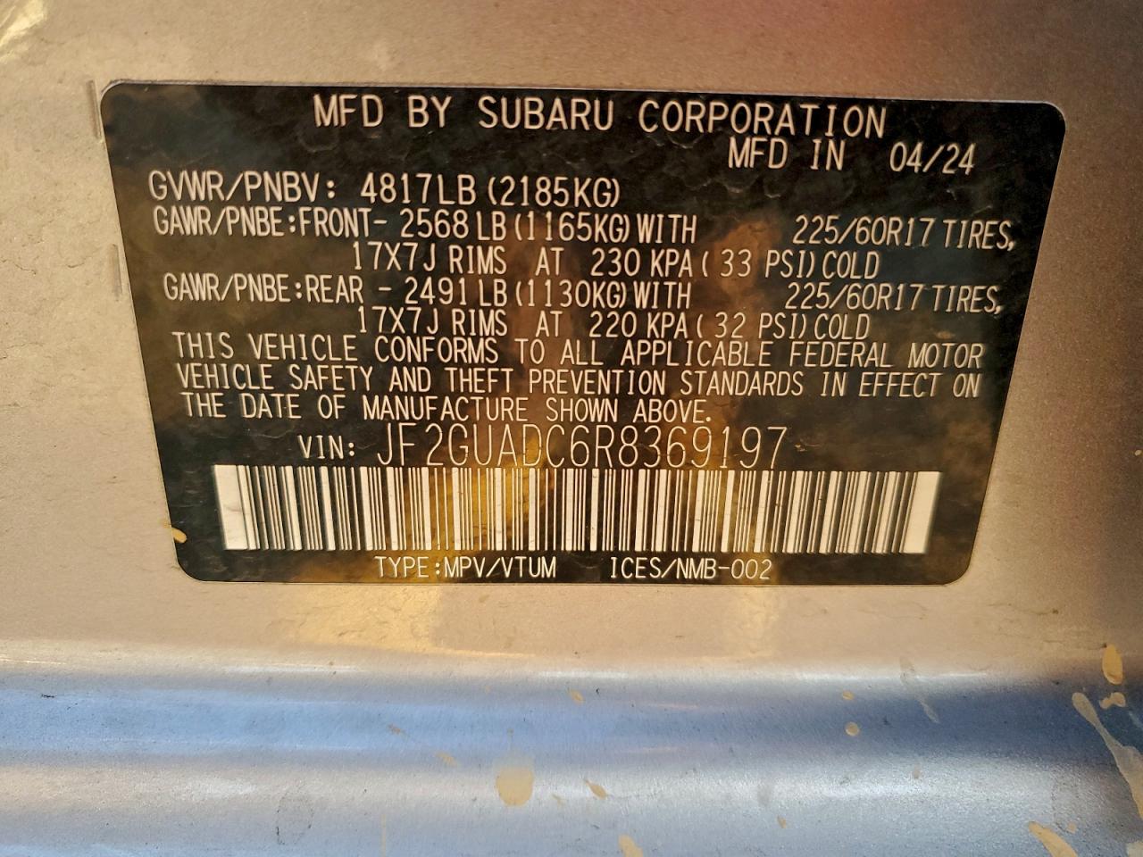 2024 SUBARU CROSSTREK PREMIUM photo 13