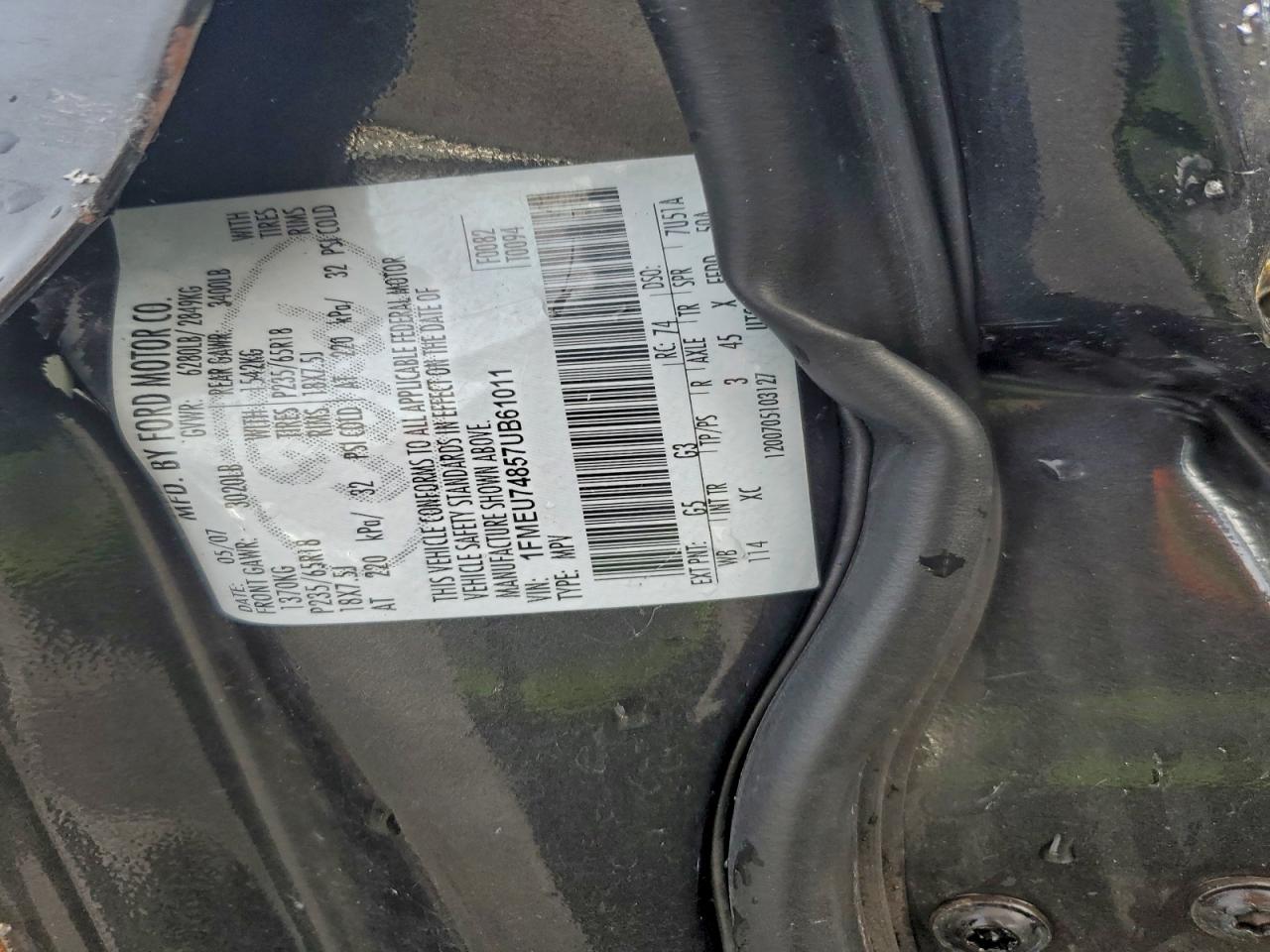 2007 FORD EXPLORER EDDIE BAUER photo 13