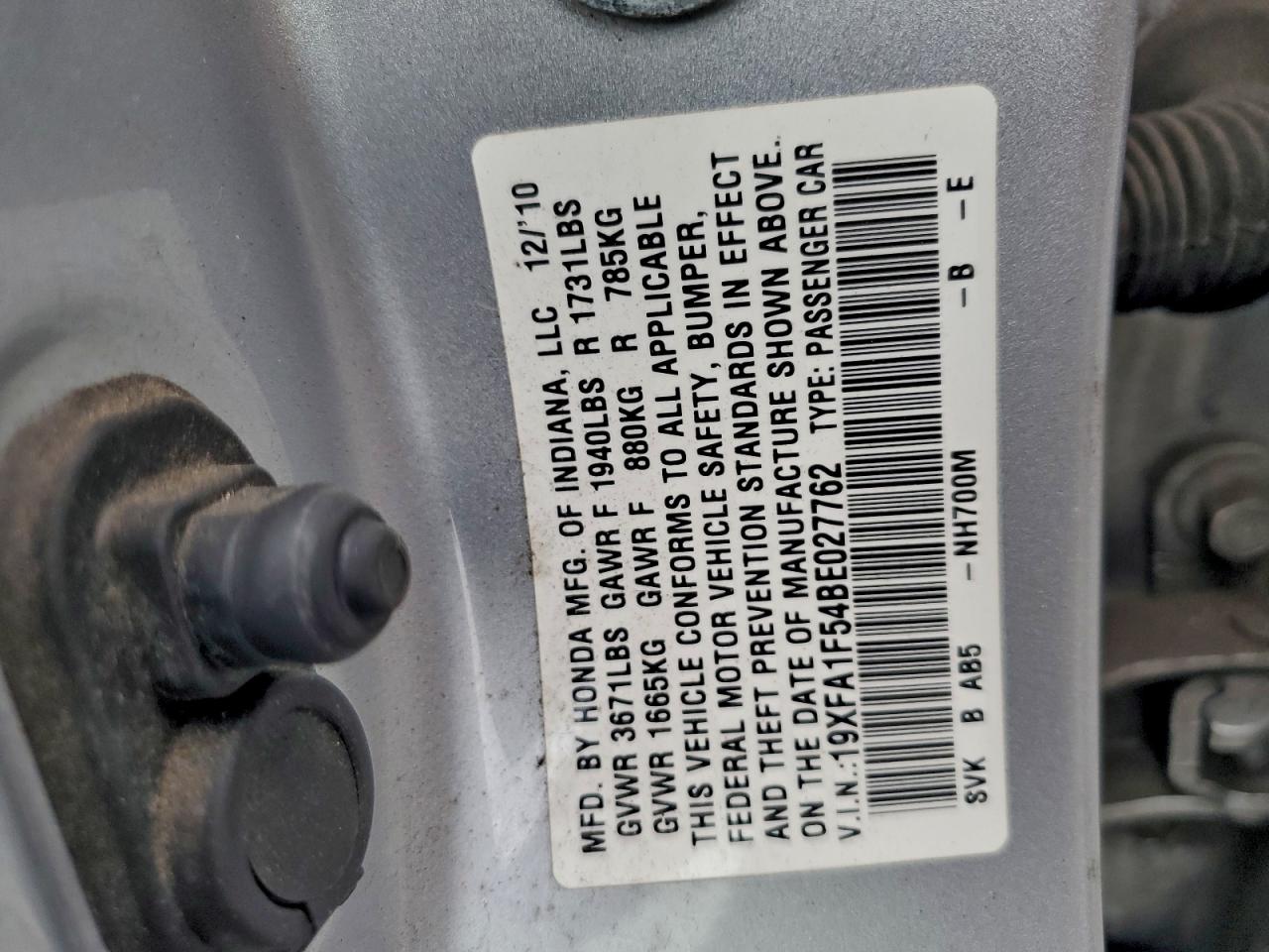2011 HONDA CIVIC LX photo 12