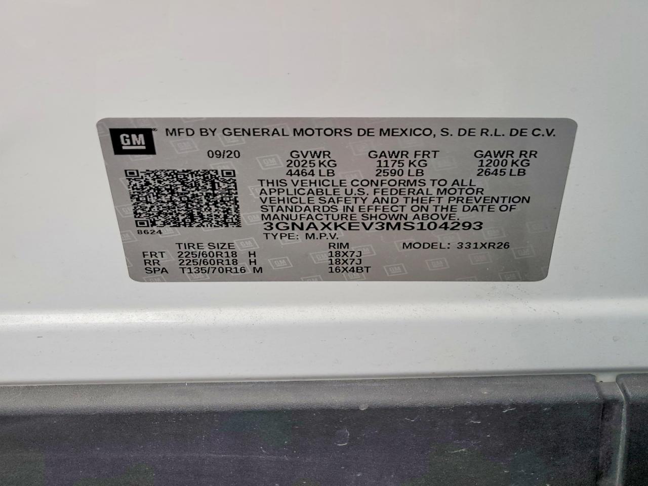 2021 CHEVROLET EQUINOX LT photo 12