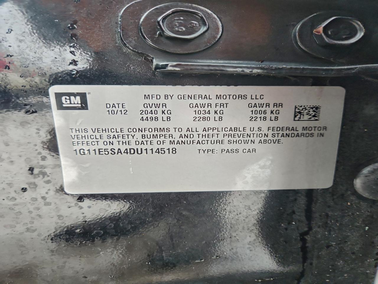 2013 CHEVROLET MALIBU 2LT photo 12