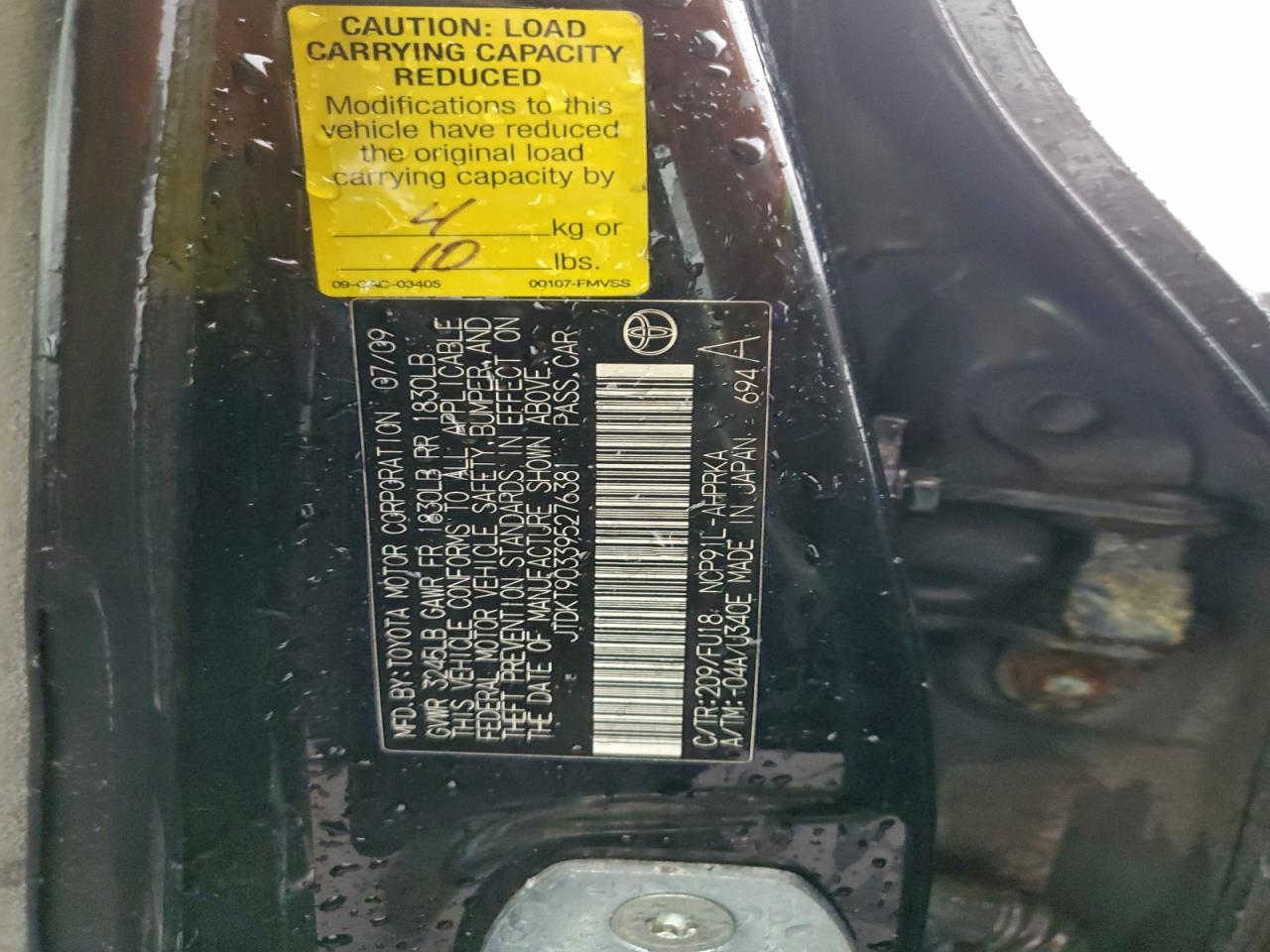 2009 TOYOTA YARIS photo 13