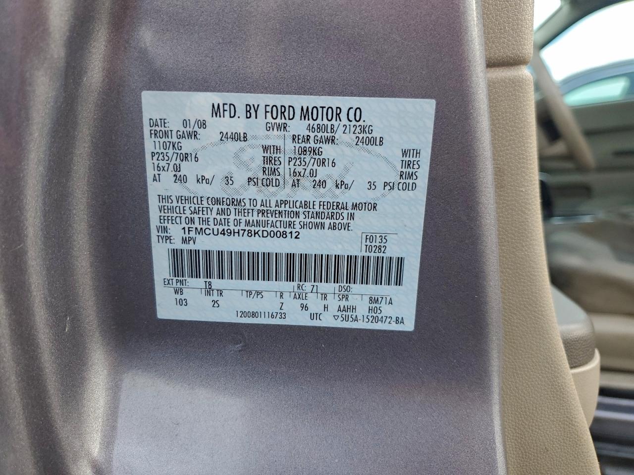 2008 FORD ESCAPE HEV photo 13