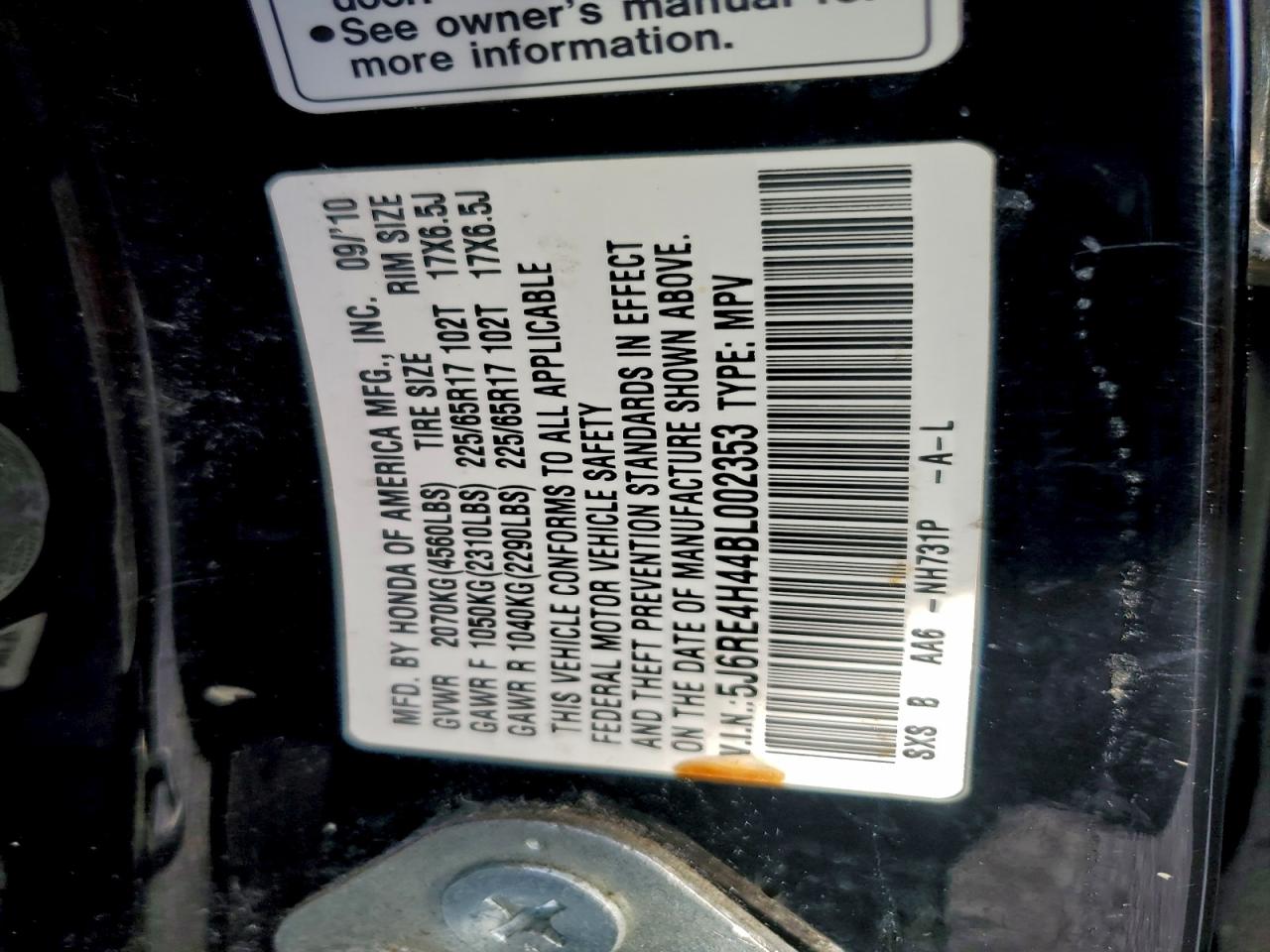 2011 HONDA CR-V SE photo 13