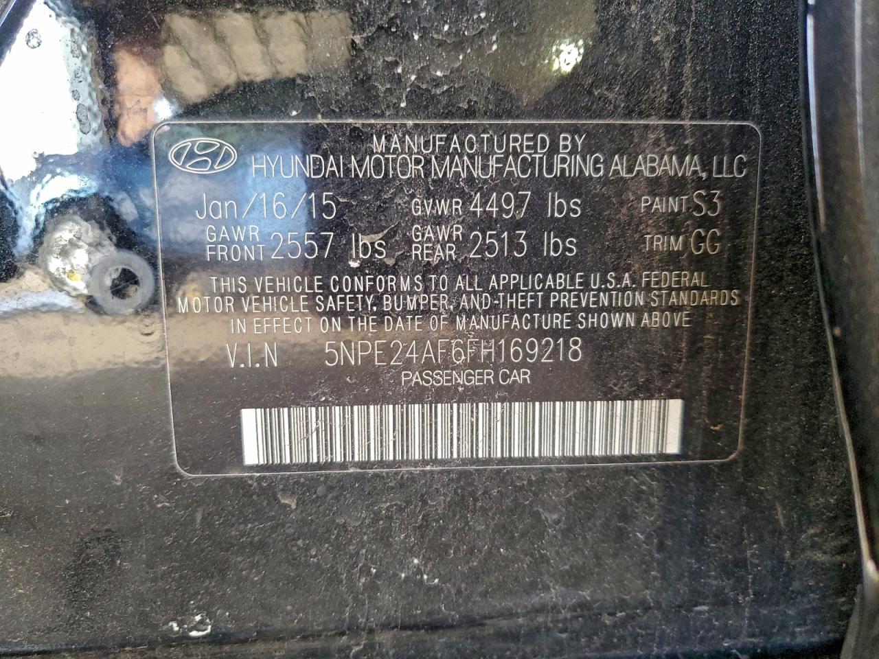 2015 HYUNDAI SONATA SE photo 12