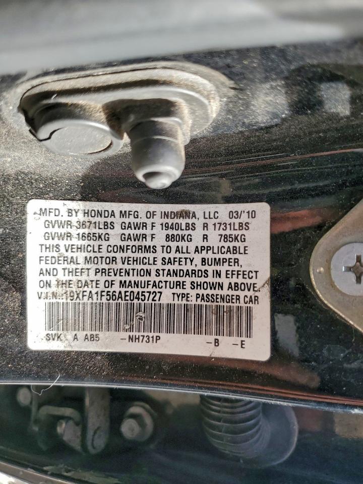 2010 HONDA CIVIC LX photo 12