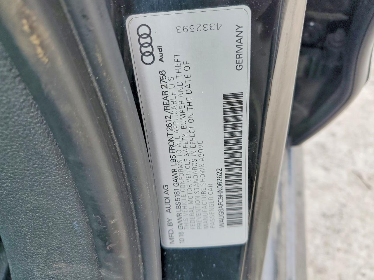 2017 AUDI A6 PREMIUM PLUS photo 13