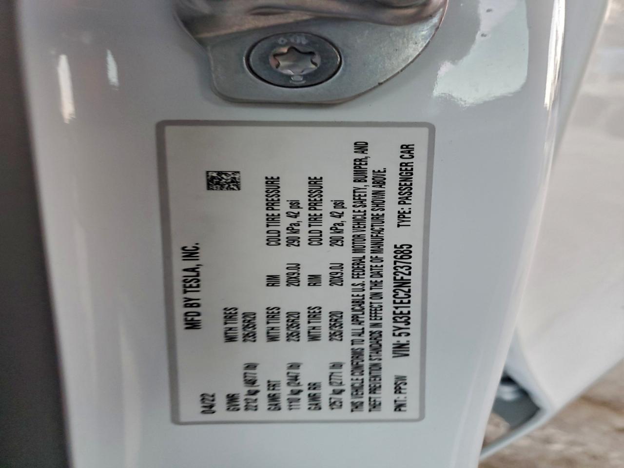 2022 TESLA MODEL 3 photo 23