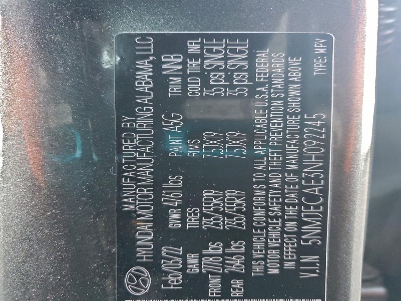 2022 HYUNDAI TUCSON LIMITED photo 14