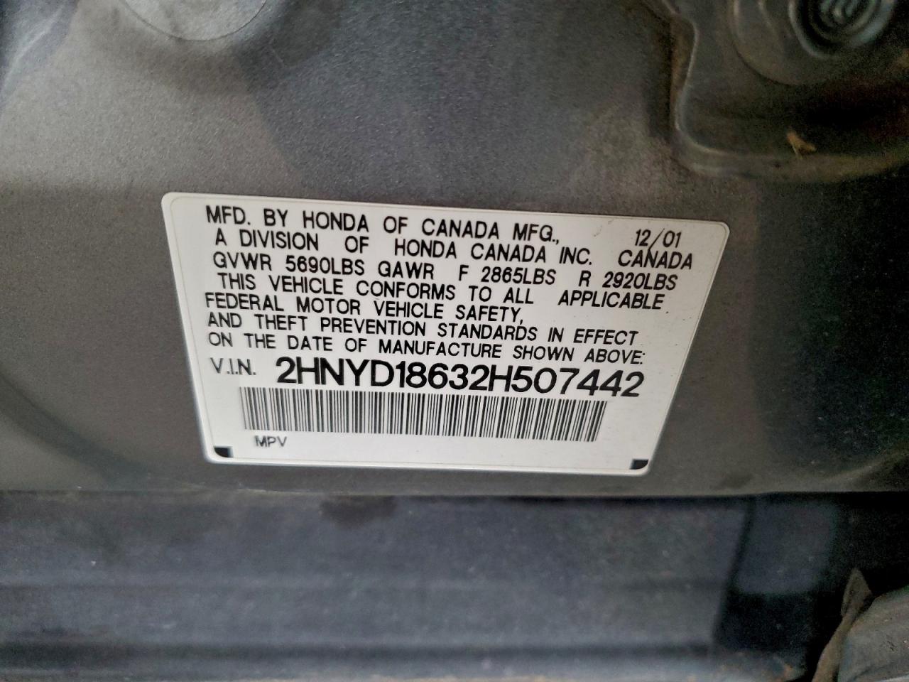 2002 ACURA MDX TOURING photo 13