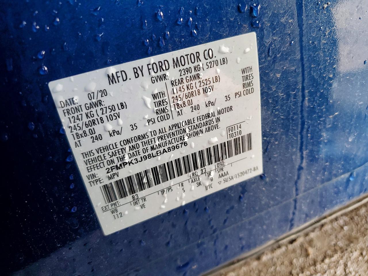 2020 FORD EDGE SEL photo 13