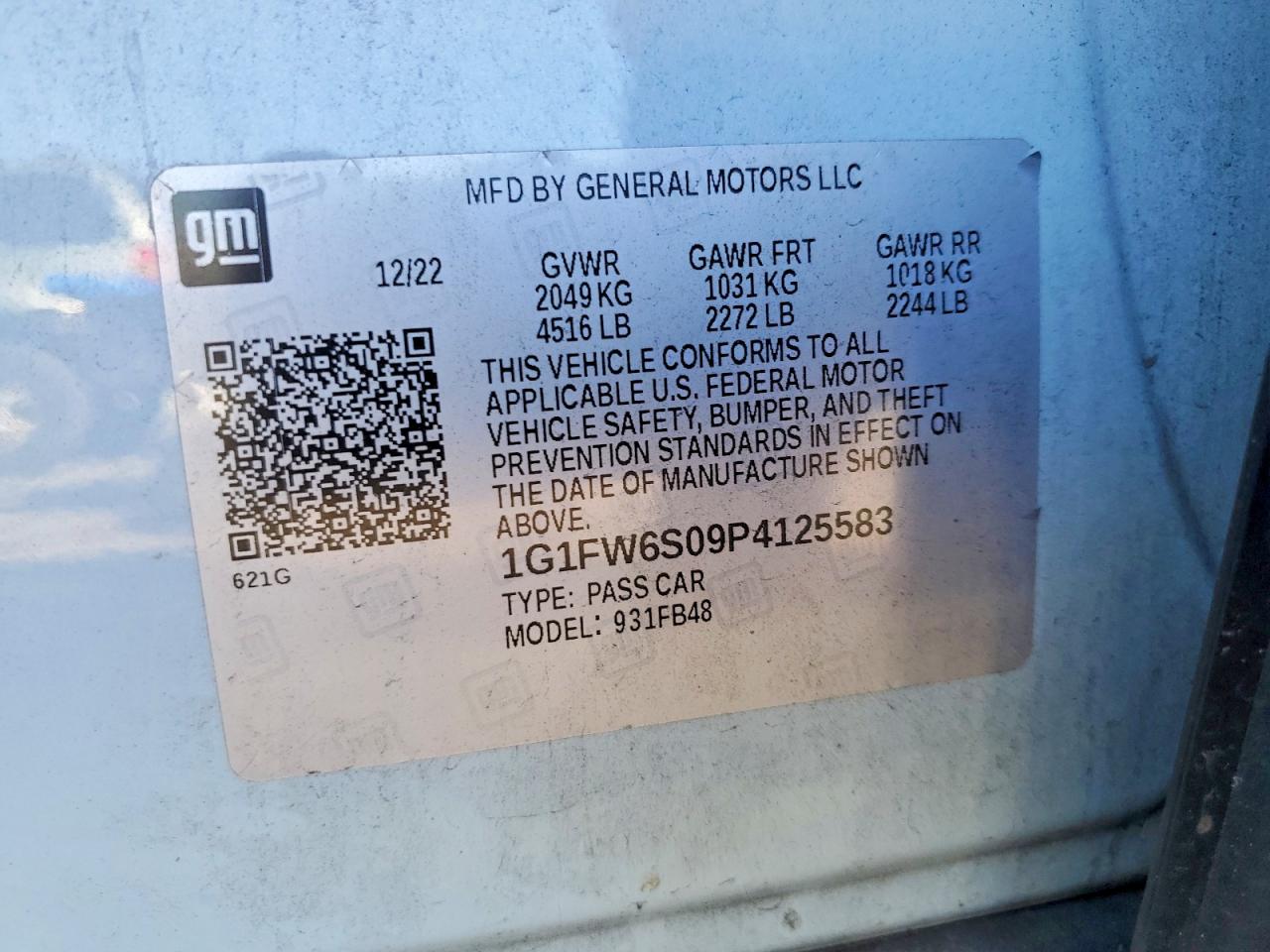 2023 CHEVROLET BOLT EV 1LT photo 13