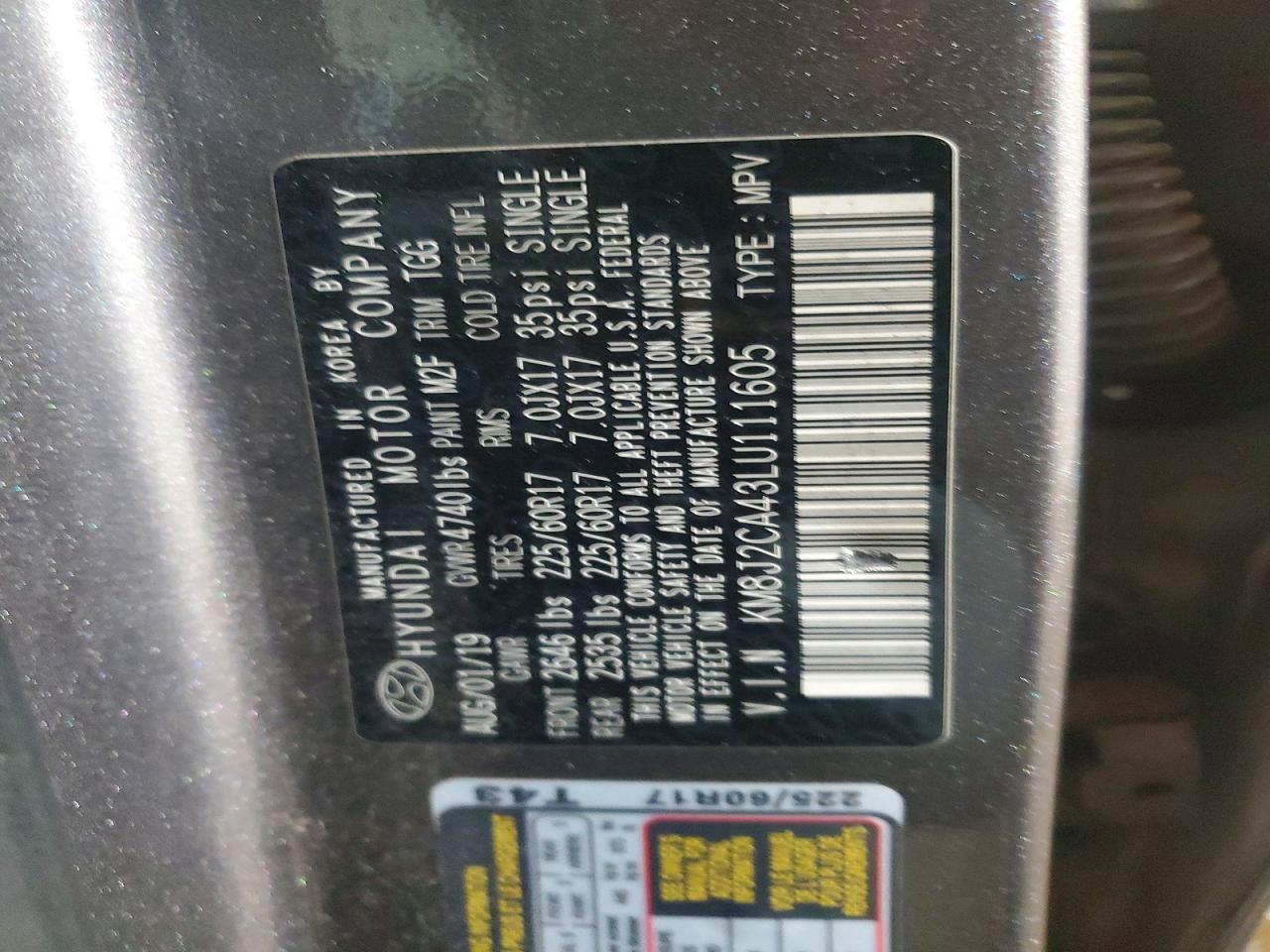 2020 HYUNDAI TUCSON SE photo 13
