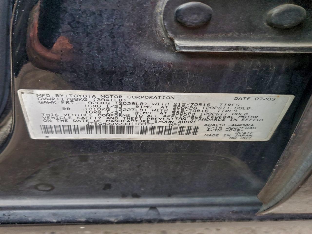 2003 TOYOTA RAV4 photo 12
