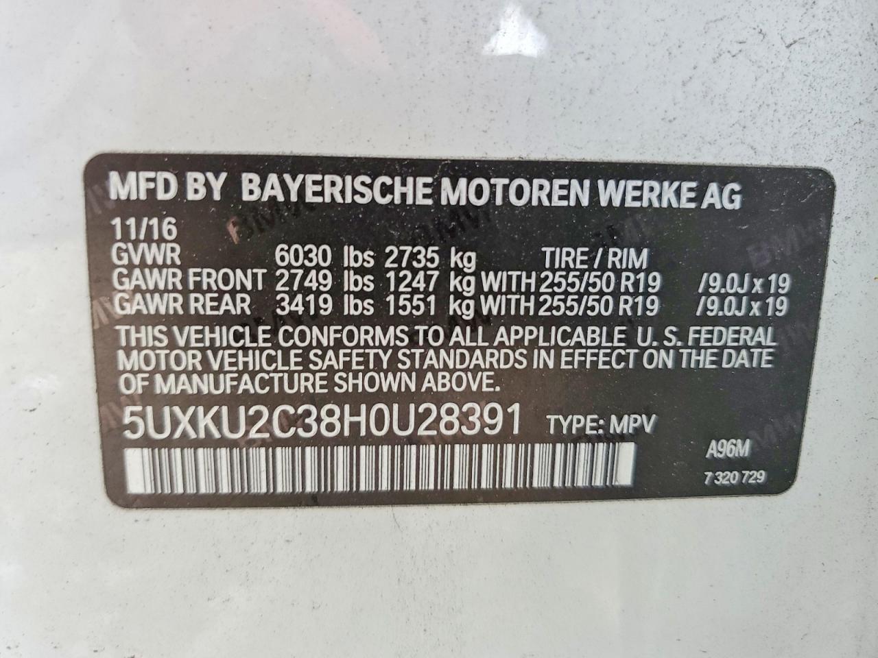 2017 BMW X6 XDRIVE35I photo 12