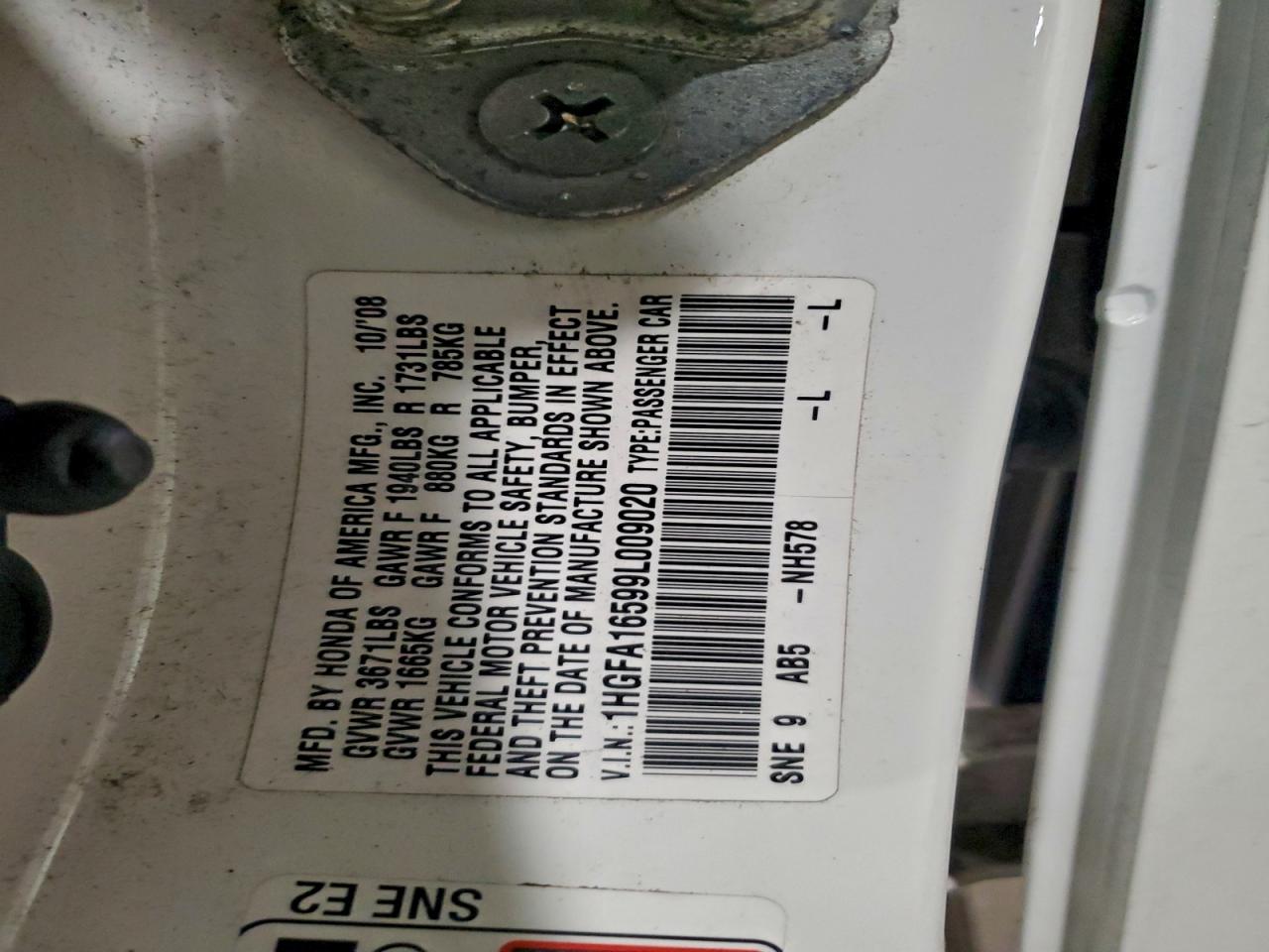 2009 HONDA CIVIC LX photo 12