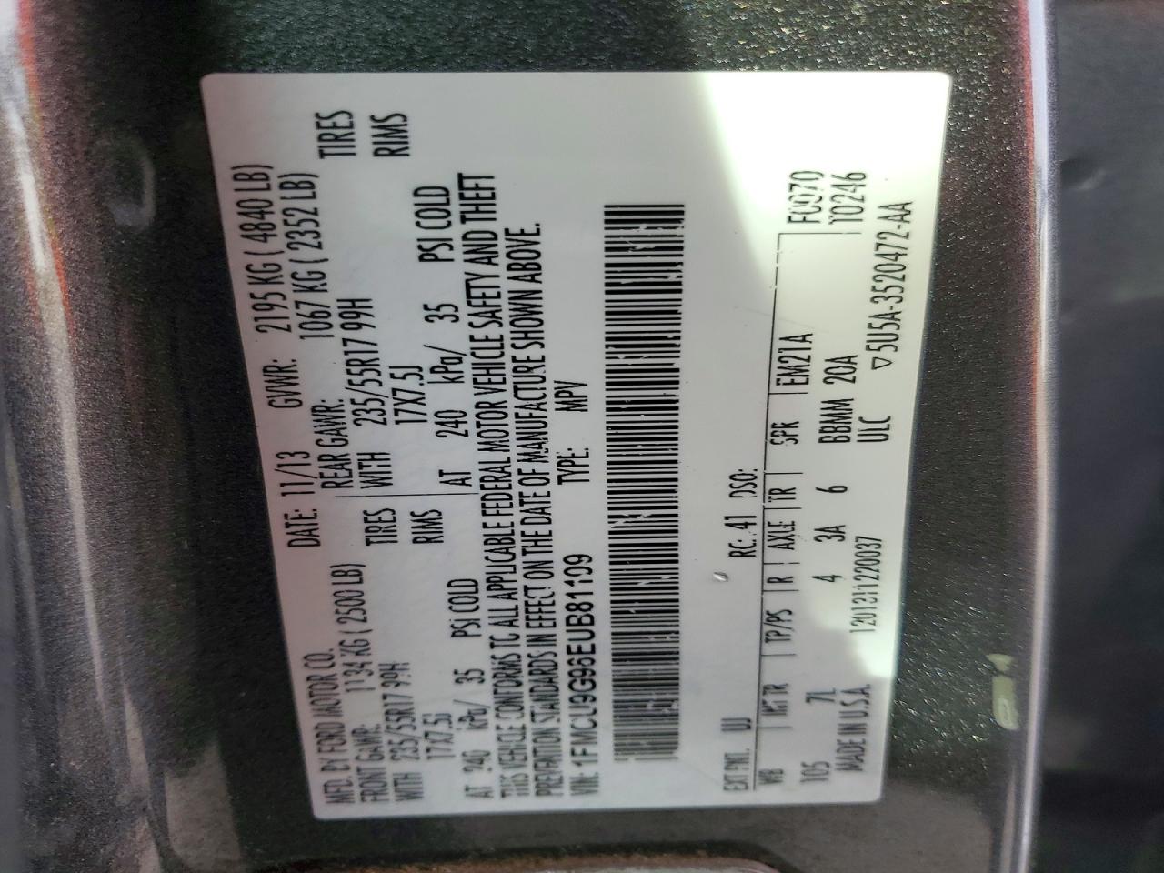 2014 FORD ESCAPE SE photo 14