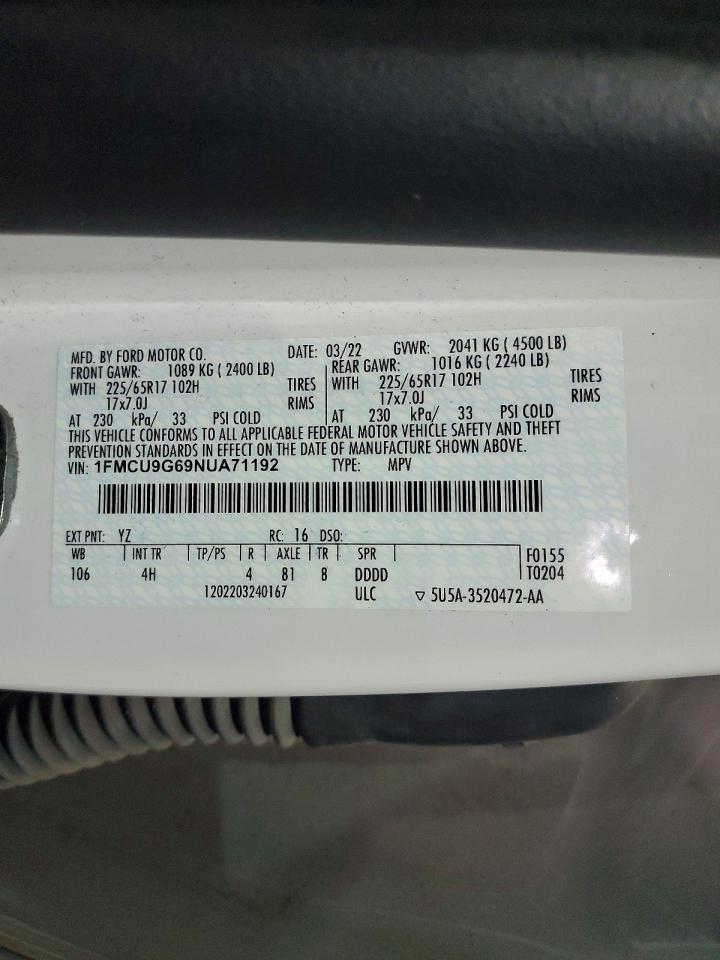 2022 FORD ESCAPE SE photo 14