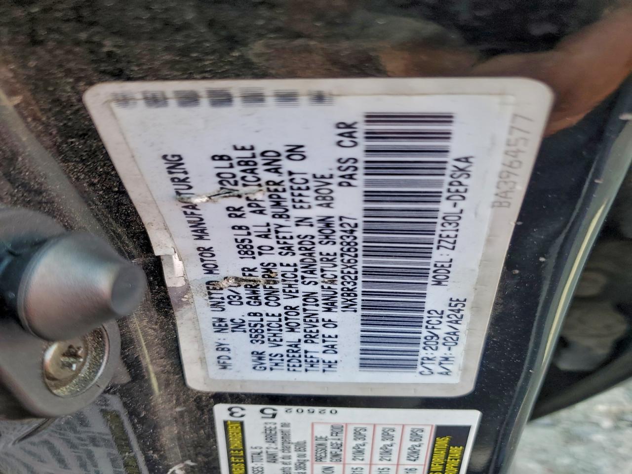 2006 TOYOTA COROLLA CE photo 12