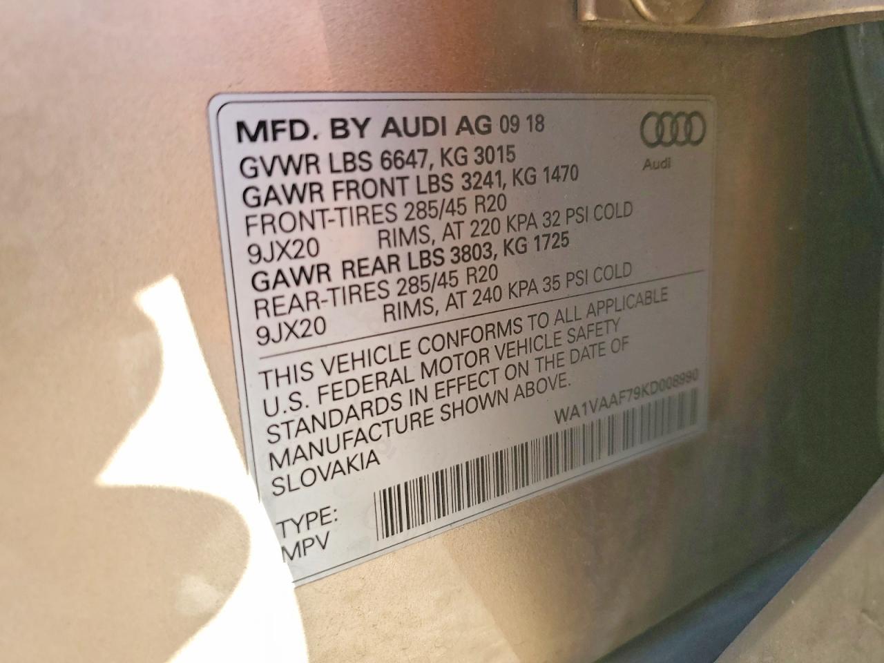 2019 AUDI Q7 PRESTIGE photo 13
