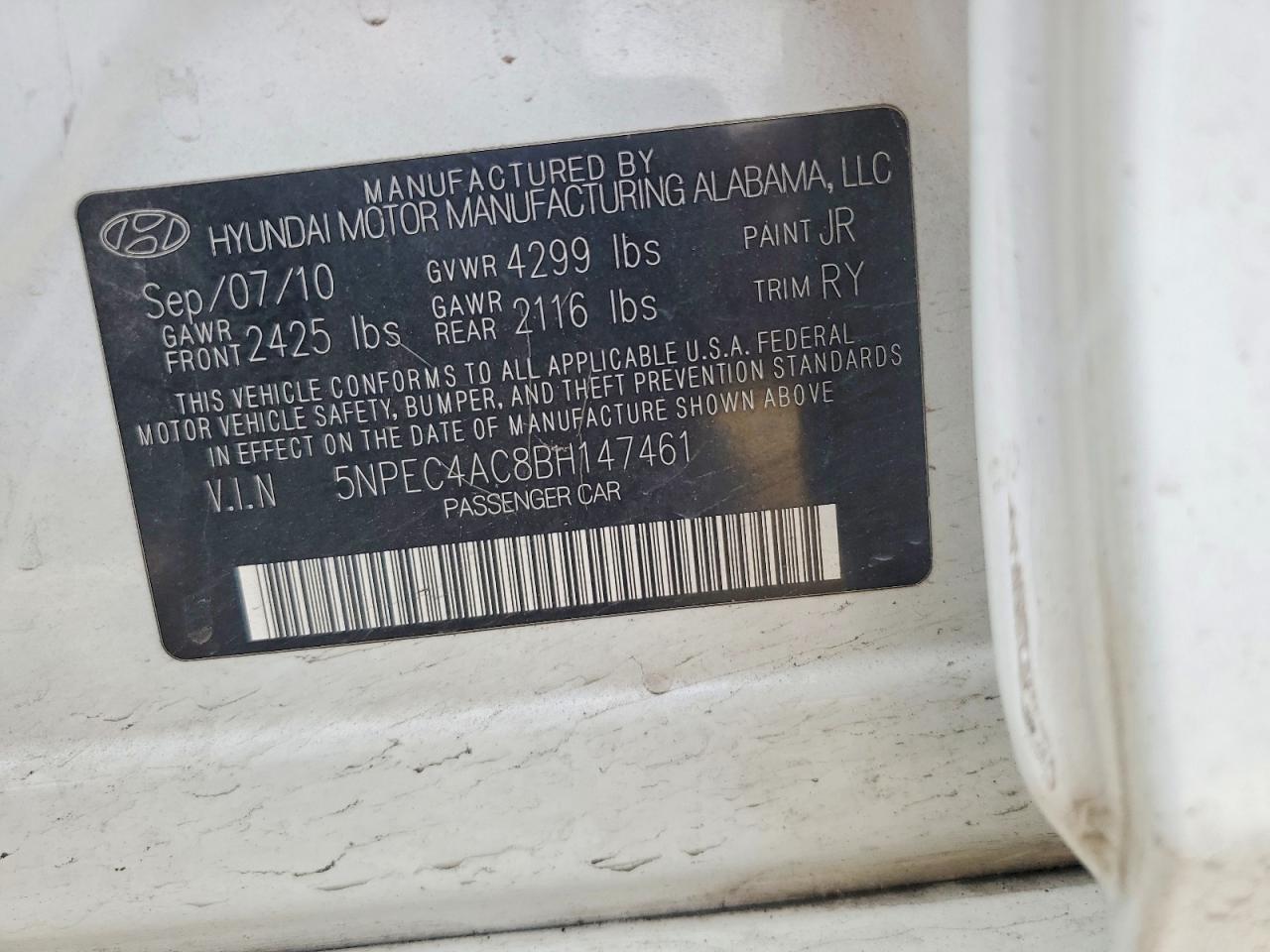 2011 HYUNDAI SONATA SE photo 23